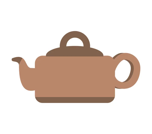 Čajník kuchyň izolované ikona — Stockový vektor