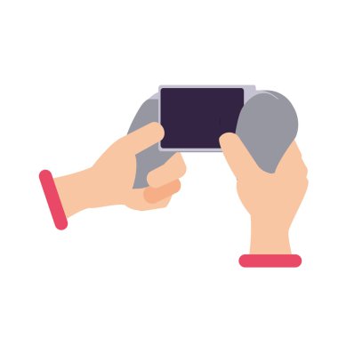 kontrol video oyun izole simgesi ile eller