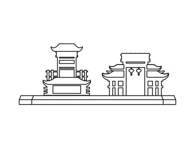 Çince portallar izole simgesi