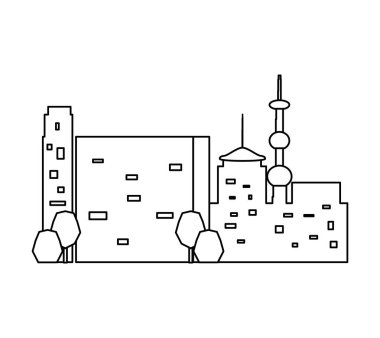 Çin izole simge geleneksel mimari