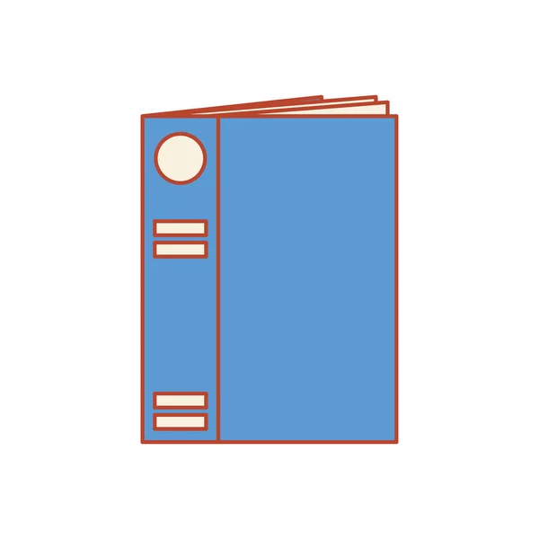 Biblioteca libro aislado icono — Archivo Imágenes Vectoriales