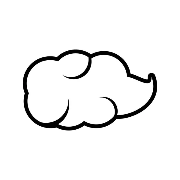 Cloud natural isolated icon — Stock Vector