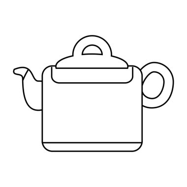 çaydanlık mutfak izole simgesi
