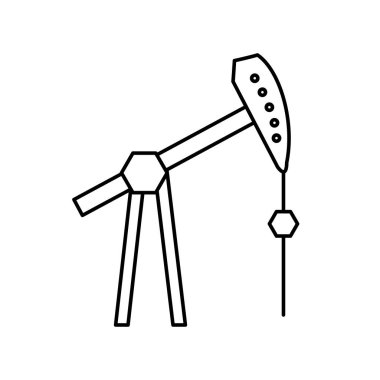 Petrol kazı matkap sanayi izole simgesi