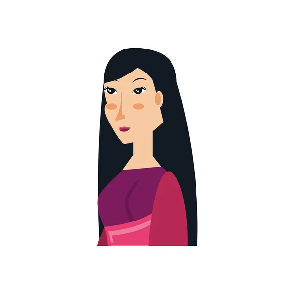 Geisha femme avatar personnage — Image vectorielle