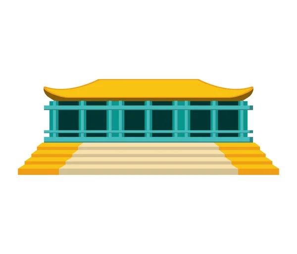 Traditional architecture of china isolated icon — Stock Vector