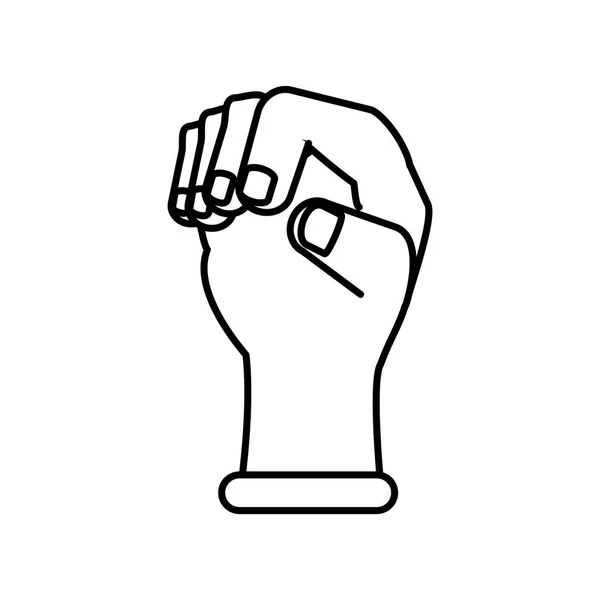 Main poing avatar caractère — Image vectorielle