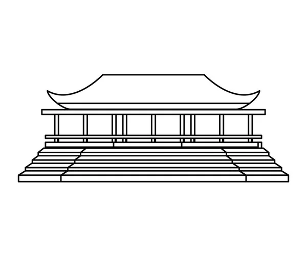 Traditional architecture of china isolated icon — Stock Vector