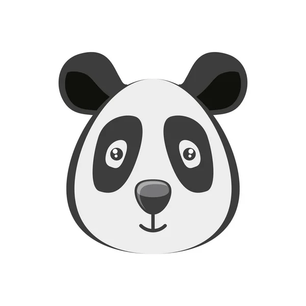 Hoofd van Beer Panda Wildlife Animal icon — Stockvector