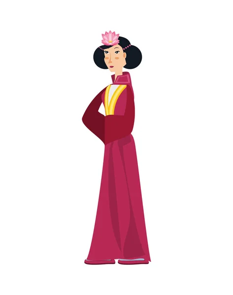 Geisha Frau Avatar Charakter — Stockvektor