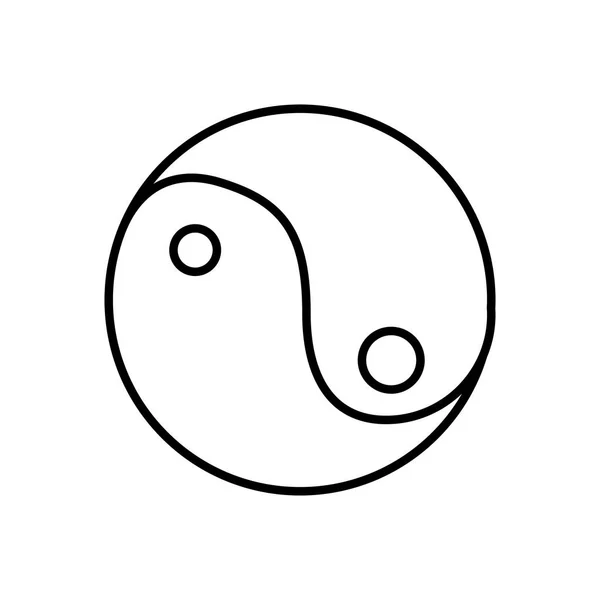 Yin Yang chinesische Ikone isoliert — Stockvektor