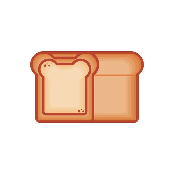Leckeres Brot Ikone isoliert — Stockvektor