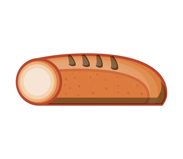 Heerlijk stokbrood geïsoleerde pictogram — Stockvector