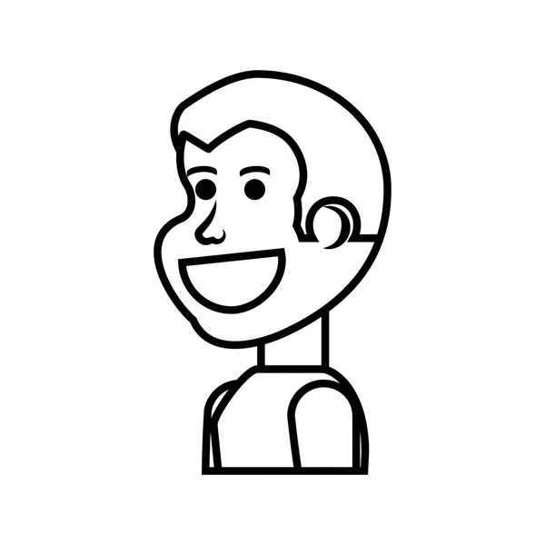 Znak avatara podřízeného chlapce — Stockový vektor