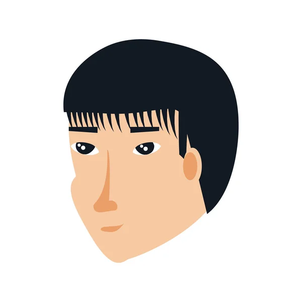 Cabeza del hombre chino carácter avatar — Vector de stock