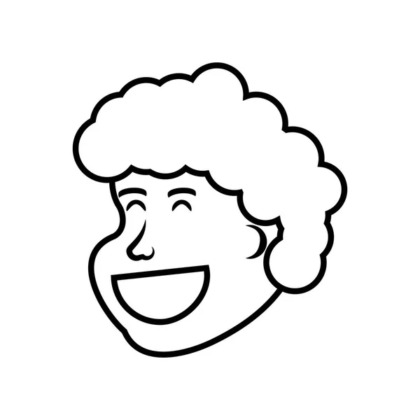 Cabeza de niño niño avatar carácter — Vector de stock