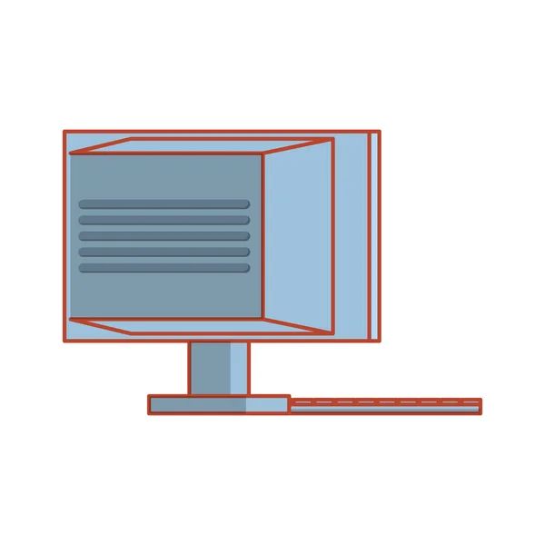 Écran d'ordinateur icône isolée — Image vectorielle