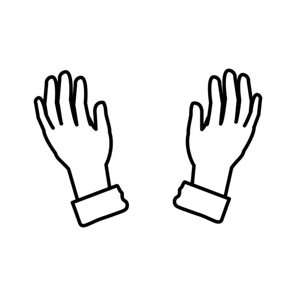 Mãos humanas caráter avatar — Vetor de Stock