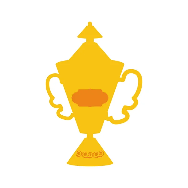 Trofeo premio taza aislado icono — Vector de stock