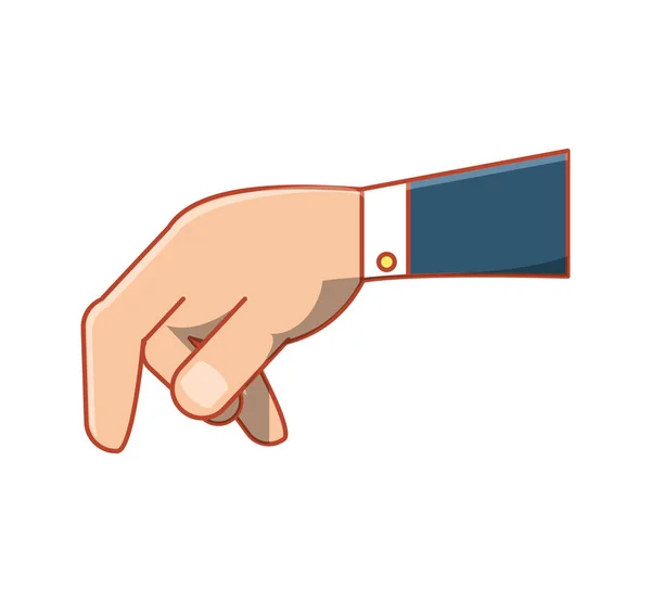 Hand pointing with index finger down — Stock Vector