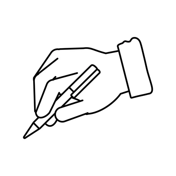 Mano con tinta pluma escribir icono — Archivo Imágenes Vectoriales