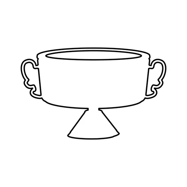Trofeo premio taza aislado icono — Archivo Imágenes Vectoriales