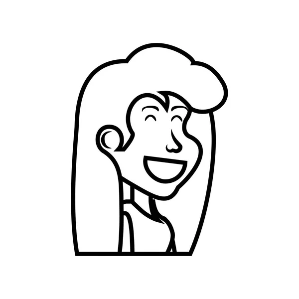 Cute girl avatar character — Stock Vector