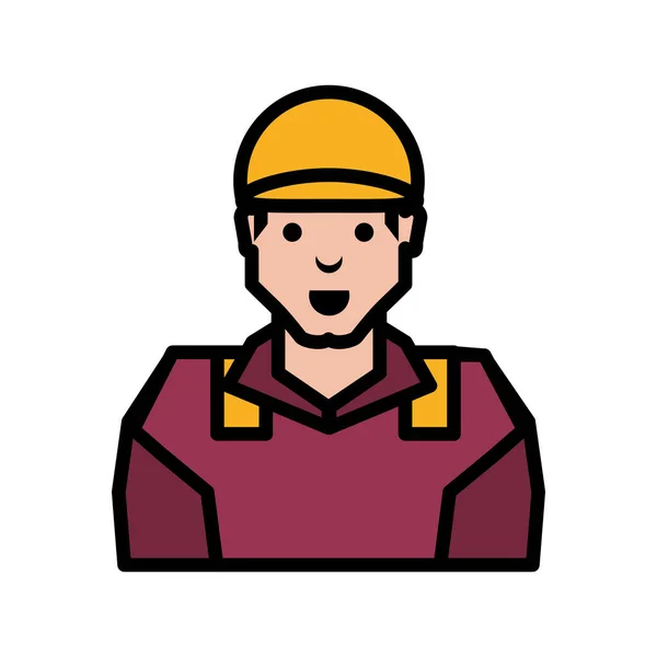 Oil industry worker character — Stock Vector