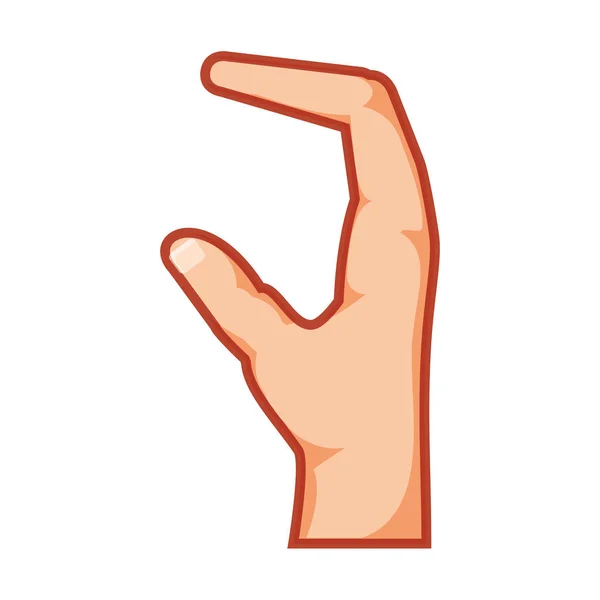 Рука людини ізольована іконка — стоковий вектор