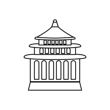 Çin izole simge geleneksel mimari