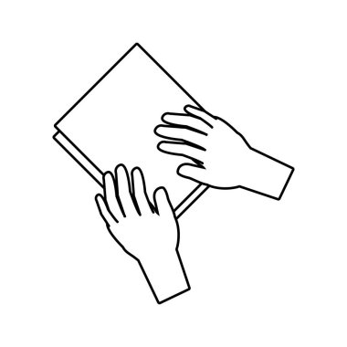 belgeler dosya yalıtılmış simgesi ile eller