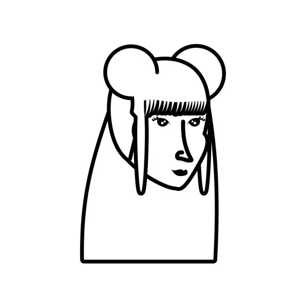 Голова женщины-аватарки — стоковый вектор