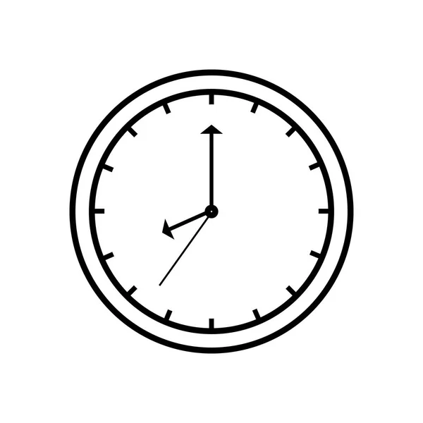 Orologio di muro isolato icona — Vettoriale Stock