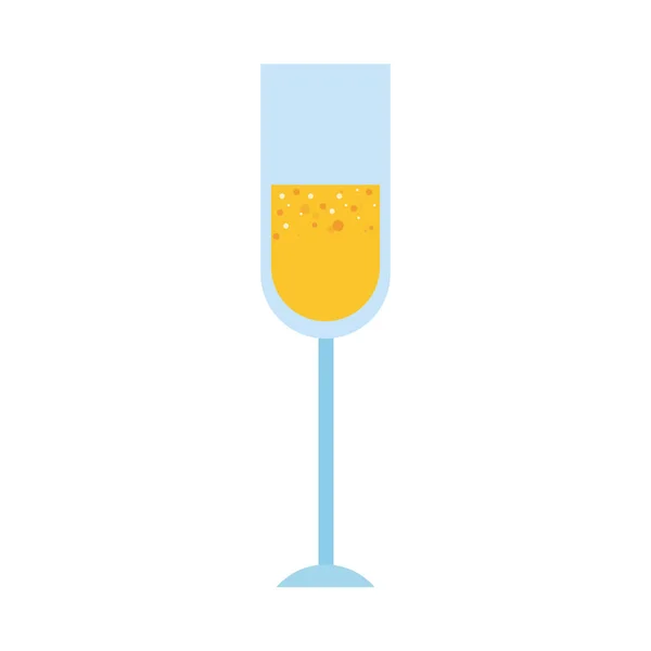 Bebida de champanhe no fundo branco —  Vetores de Stock