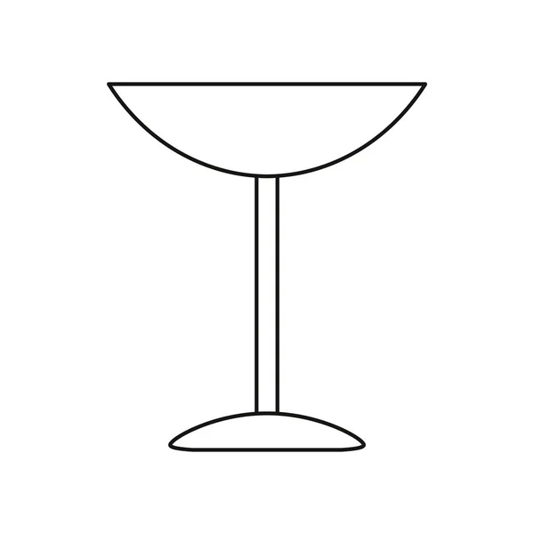 Copa de vino estilo utensilio vintage — Vector de stock