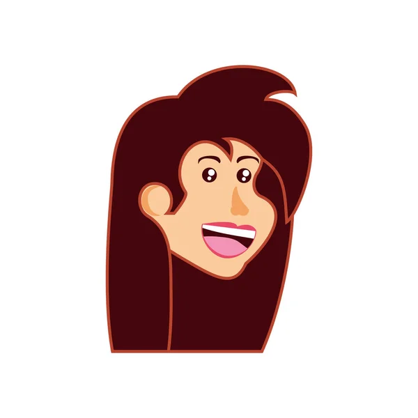 Cabeza del personaje avatar chica — Vector de stock