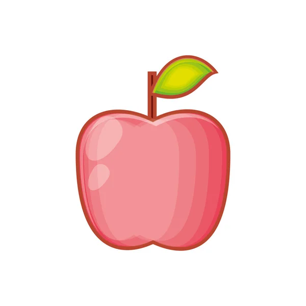 Fresh apple fruit isolated icon — Stock Vector