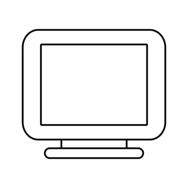 Монитор компьютера на белом фоне — стоковый вектор