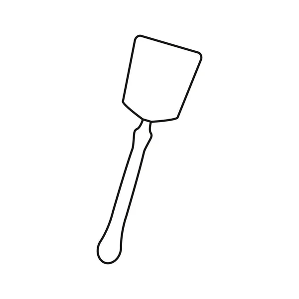 Spatula utensil kitchen cutlery — Stock Vector