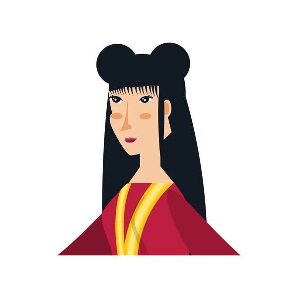 Geisha woman avatar character — Stock Vector