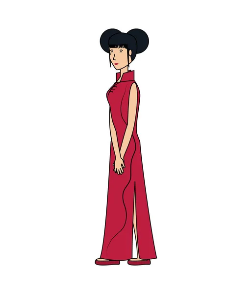 Geisha kvinna avatar karaktär — Stock vektor