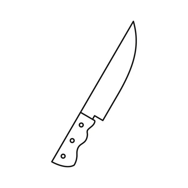 Ustensiles de cuisine couverts couteau de cuisine — Image vectorielle