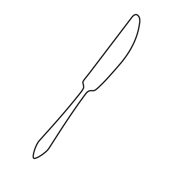 ディナーナイフ道具キッチンカトラリー — ストックベクタ