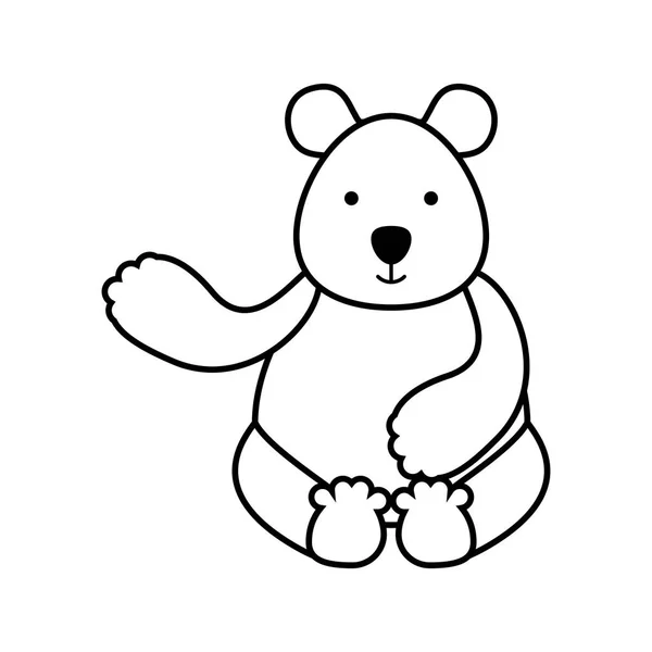곰 팬더 야생 동물 아이콘 — 스톡 벡터