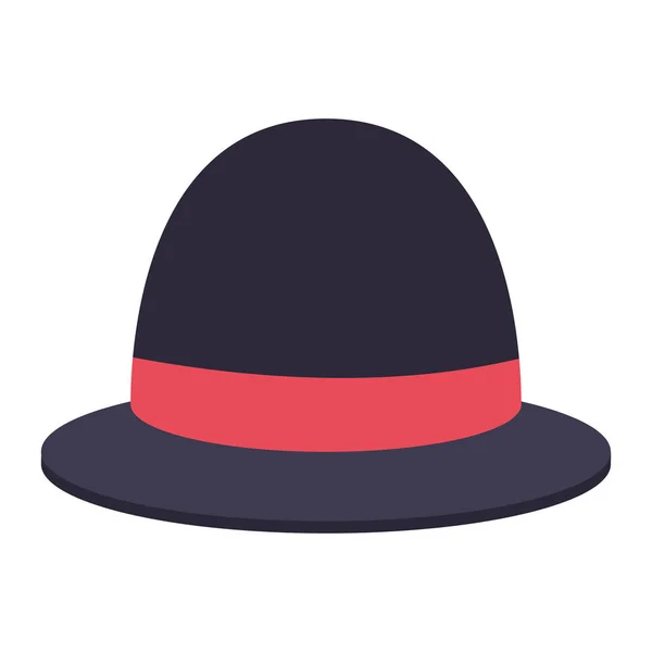 Contour chapeau style melon — Image vectorielle