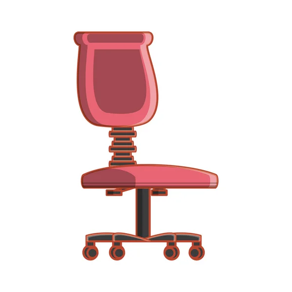 Chair office isolated icon — Stock Vector