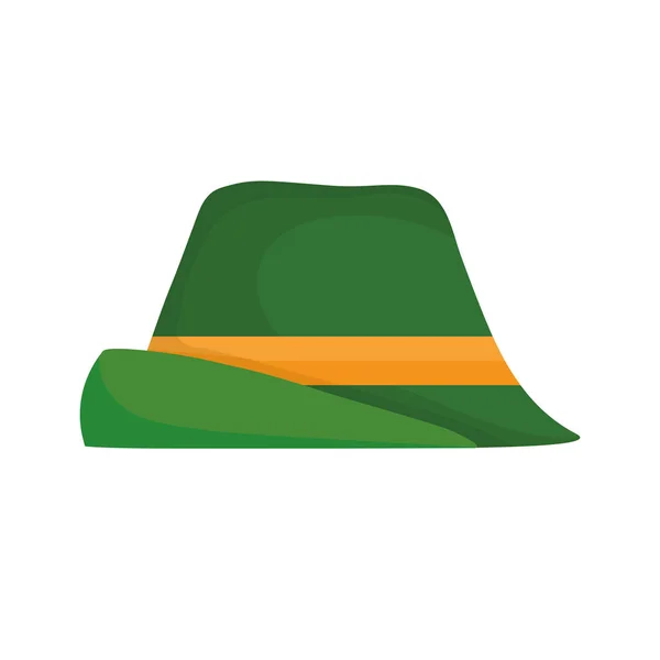 Zelený klobouk starý módní doplňky — Stockový vektor