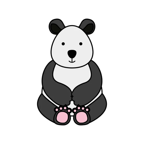 Beer Panda Wildlife Animal icoon — Stockvector