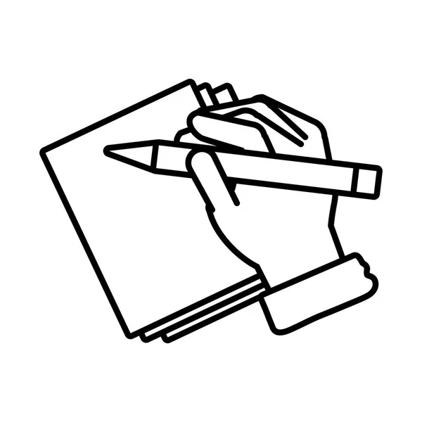 Handtekening document geïsoleerd pictogram — Stockvector