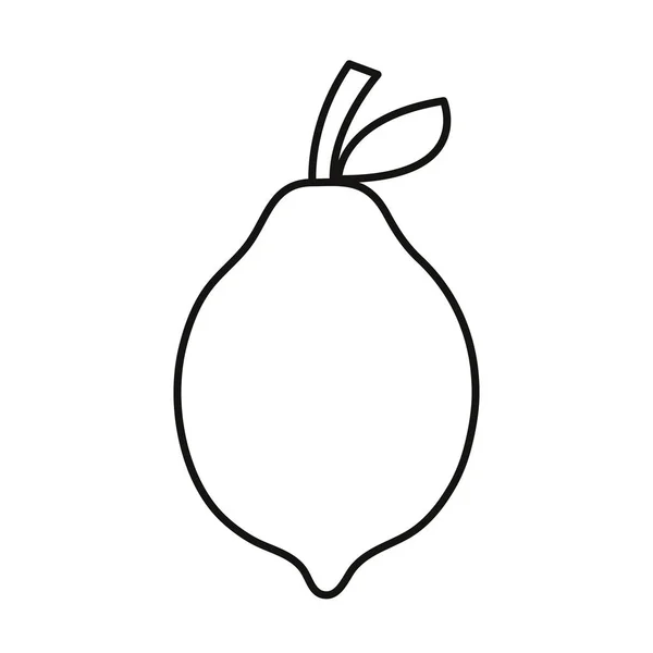 Zitronenfrucht-Symbol — Stockvektor